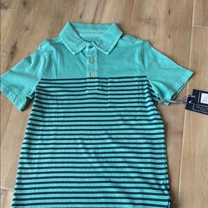Vineyard Vines Green Striped Kids Polo Shirt NWT